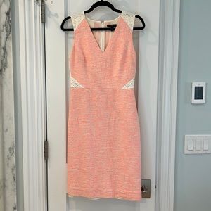 JCrew Size 2 tweed and eyelet sheath dress